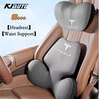 Cập nhật Tesla [Hỗ trợ tựa đầu & thắt lưng] Bộ nhớ Cotton Gối cổ tự động Hỗ trợ thắt lưng Có thể tháo rời cho Tesla Model 3 Model Y S X Cybertrunk Tesla Bán phụ kiện