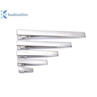 Kudosation 50PC Màu Bạc Kim Loại Cá Sấu Kẹp Cá Sấu Kẹp Lò Xo Kẹp Mỏ Vịt Kẹp