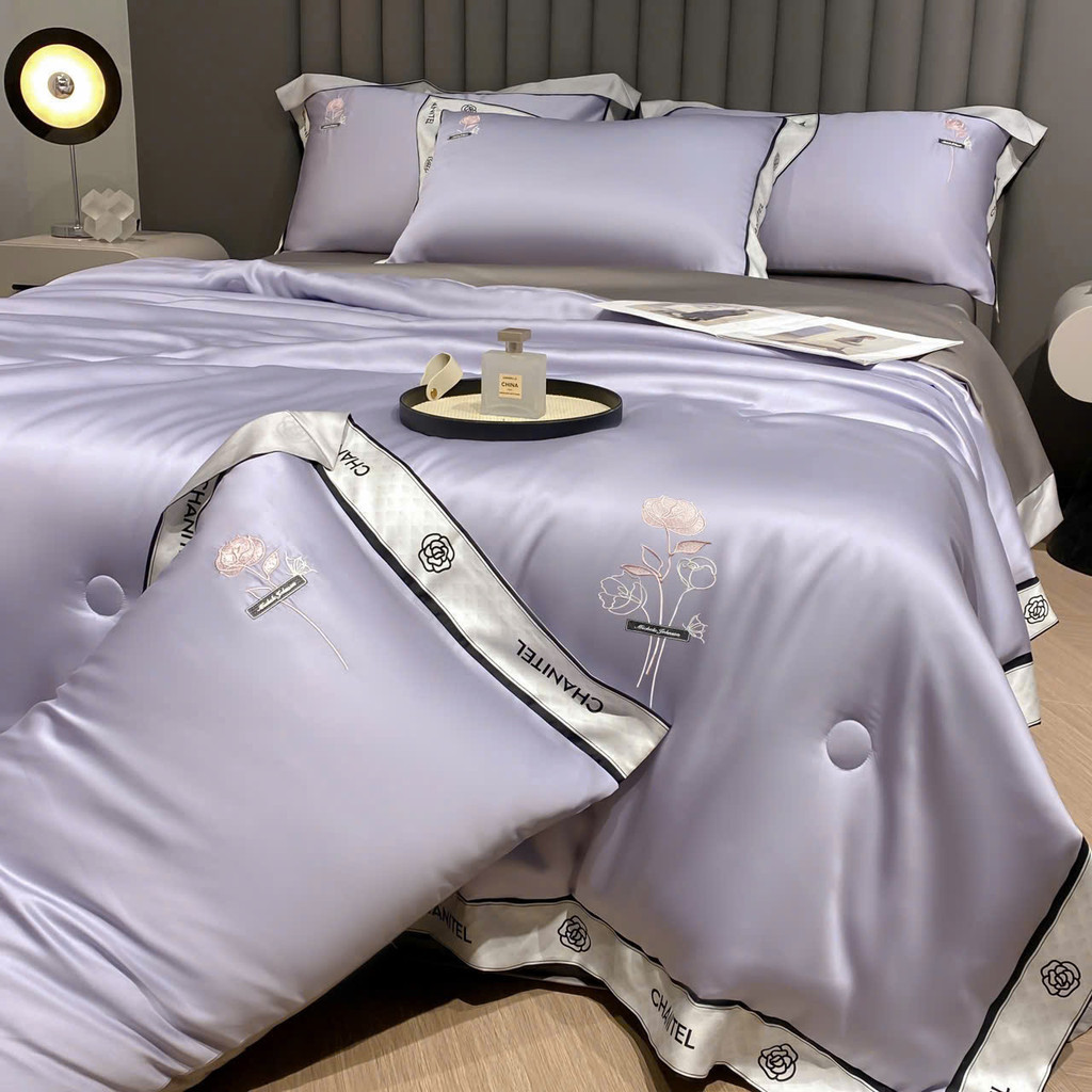 (ST655) Bộ Chăn Ga Gối Chất Liệu Phi Lụa Mượt Mà Với Những Tone Màu Sắc Siêu Bắt Mắt - MemMinbedding Luxury