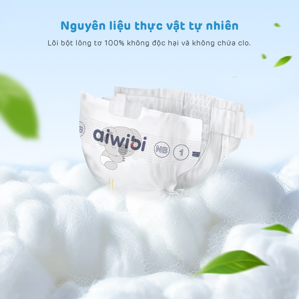 Tã/Bỉm Cho Trẻ Sơ Sinh Cao Cấp Aiwibi Siêu Thấm Hút, Chống Tràn - Gói New Born 22 Miếng