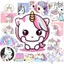 Hộp 50 Sticker Hình NGỰA UNICORN Decal Phản Quang 7 Màu Halogram Chống Nước NSX Gì Cũng In | MS: 000194