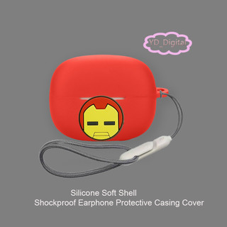 Ốp Tai Nghe Marvel Cho Xiaomi Redmi buds 8 pro Bảo Vệ Tai Nghe Chống Thấm Nước Chống Sốc Silicon Vỏ Mềm Có Nhẫn