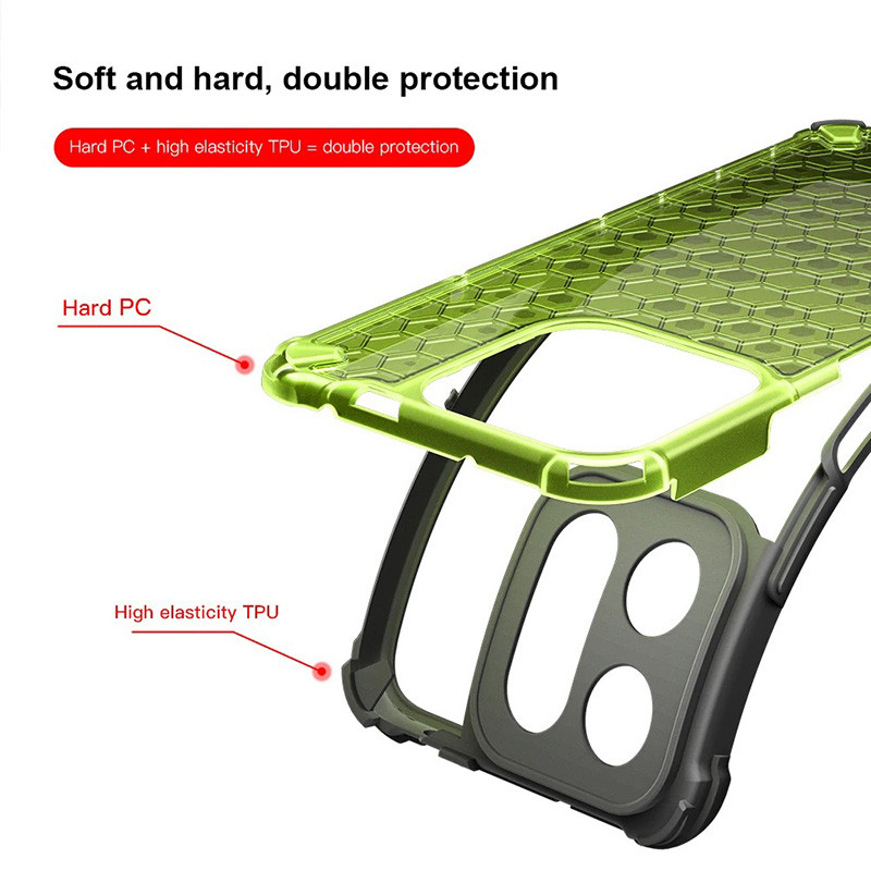 Dành Cho Honor X7c X7b X7a X7 Ốp Lưng PC Cứng & Silicon Mềm Chống Sốc Chống Rơi Tổ Ong Bảo Vệ