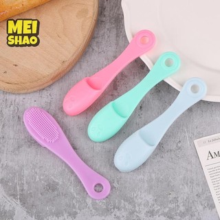 MeiShao Silicone Mũi Bàn Chải Facial Pore Cleaner Di Động Mụn Đầu Đen Hai Mặt Bàn Chải Massage Làm Đẹp Dụng Cụ Làm Sạch Da Mặt Mũi Tẩy Tế Bào Chết