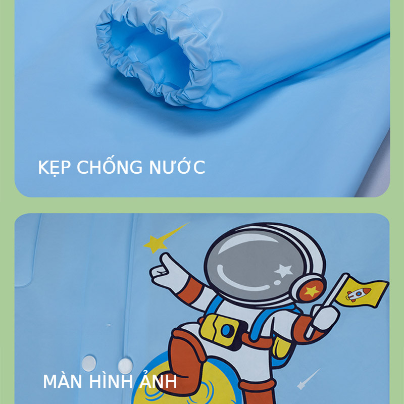 Áo Mưa Cho Bé 4-13 Tuổi Cao Cấp Có Tấm Chắn Cho Bé Trai Bé Gái Kiểu Rộng Đeo Được Ba Lô