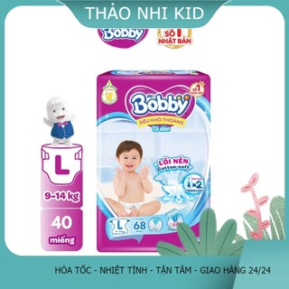 ( ủy quyền cty unicharm) Tã dán Bobby S80/M76/L68/XL62/XXL56 mới- Lõi nén cotton-soft mỏng thần kì