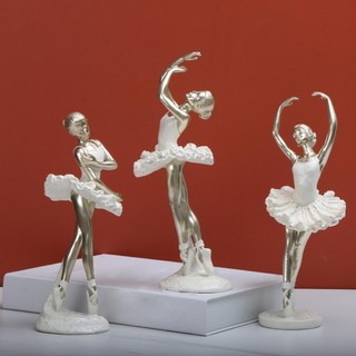 LOVIVER Ballerina Hình Để Bàn Trang Trí Trang Trí Hiện Đại Cô Gái Nhảy Múa Hình Cô Gái Ba Lê Tượng Nữ Cho Kệ Phòng Ngủ Quà Tặng Văn Phòng