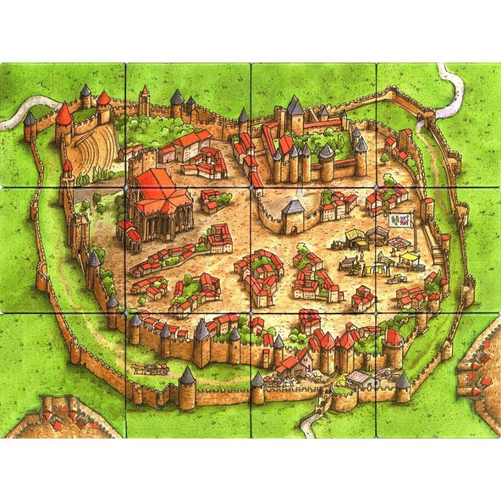 [Luật Việt] Carcassonne Boardgame trò chơi lắp ghép mảnh Trung Cổ Tigar