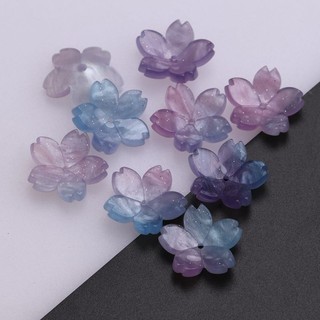 6 Chiếc 1 Bộ 18 Mm Năm Cánh Hoa Một Ge DIY Kẹp Tóc Chất Liệu Acetate Phụ Kiện Tóc Mũ Đội Đầu