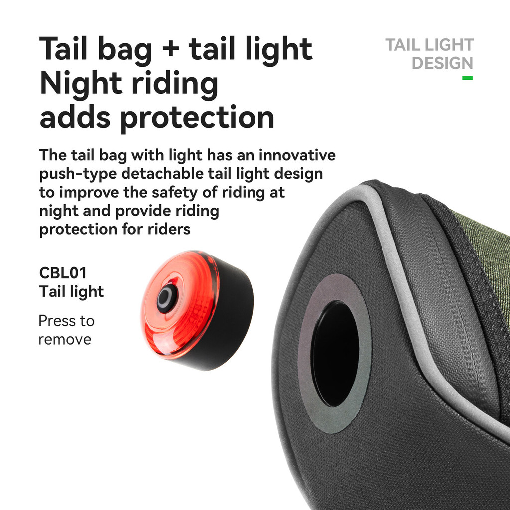 ROCKBROS Túi Đuôi Xe Đạp 0,45L Dung Tích Lớn Yên Túi MTB Đường Bộ Phía Sau Có Phanh Đèn Hậu