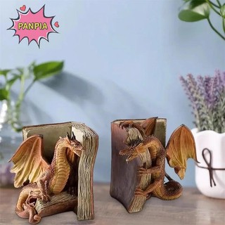 Pnpia 1 Cặp Nhựa Rồng Điêu Khắc Bookend Nghệ Thuật Thủ Công Để Bàn Chặn Sách Phụ Kiện Cho Phòng Học Văn Phòng Tại Nhà Trang Trí Quà Tặng Dễ Thương Boutique