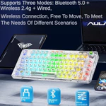 2024 Hàng Mới Về!Bàn phím cơ RGB trong suốt ba chế độ Bluetooth AULA F81 2.4G Tùy chỉnh 75% với trò chơi trao đổi nóng Văn phòng Thể thao điện tử — ảnh 3