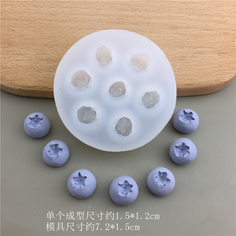 Diy Fruit Series Blueberry Raspberry Khuôn Silicon Chocolate Fondant Kẹo Epoxy Trang Trí Bánh Dụng Cụ Trang Trí Khuôn Nướng Bánh