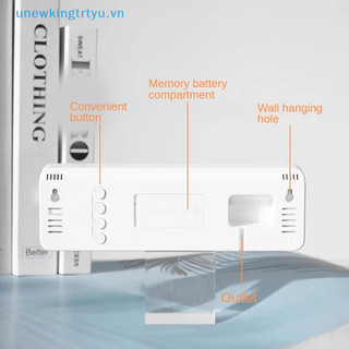 Unewtyu Đồng Hồ Treo Tường Kỹ Thuật Số Lớn Nhiệt Độ Và Độ Ẩm Tuần Hiển Thị Độ Sáng Có Thể Điều Chỉnh Đèn LED Điện Tử Đồng Hồ Báo Thức VN