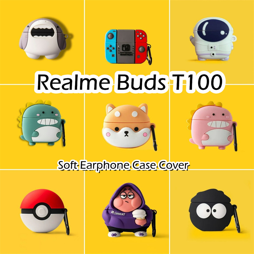 [Ngôi sao tương lai] Dành cho vỏ Realme Buds T100 Vỏ tai nghe silicon mềm hoạt hình đổi mới NO.1