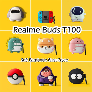[imamura] Dành cho vỏ Realme Buds T100 Vỏ tai nghe silicon mềm hoạt hình đổi mới NO.1