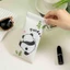 JUNYUE88US Túi Đựng Mỹ Phẩm Mini, Túi Bảo Quản Son Môi Gấu Trúc Da Pu, Túi Đựng Hàng Nhỏ Lá Mùa Xuân Túi Du Lịch Đồ Dùng Trang Sức Túi Bảo Quản Túi Kính Thay Đổi Lưu Trữ