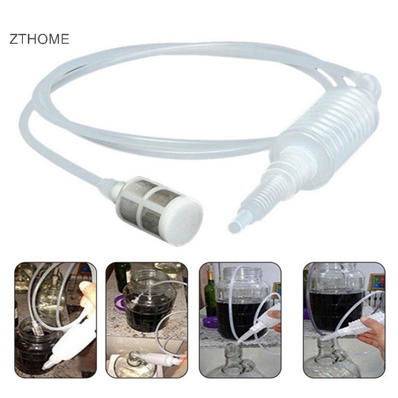 Zthome Brew Siphon Vòi Rượu Bia Dụng Cụ Pha Nhựa Chuyển Tay Bơm HOT