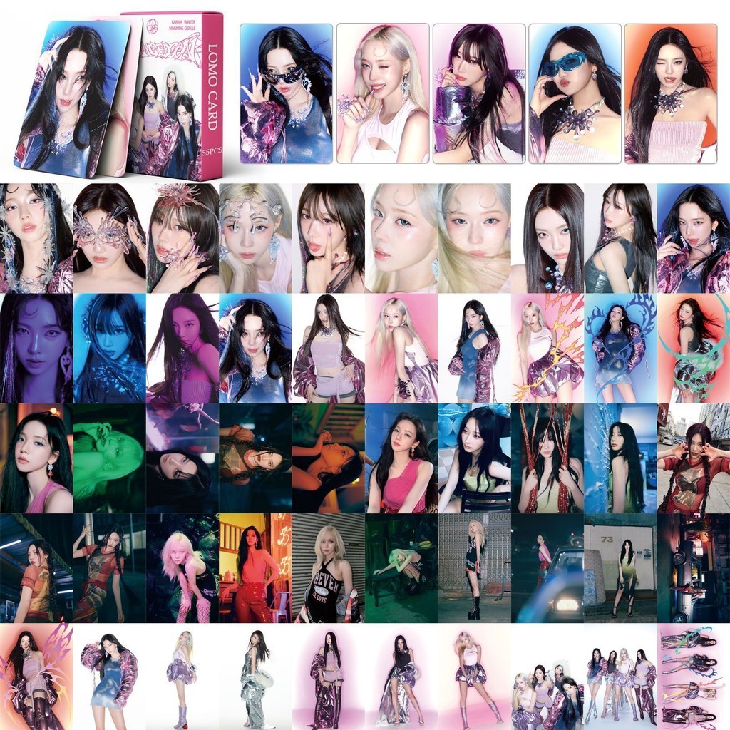 Linxx 55 Chiếc AESPA Armageddon Album Lomo Card Kpop Photocards Bưu Thiếp Series
