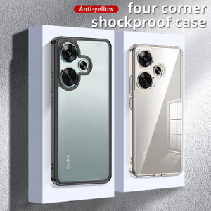 Dành Cho Xiaomi Redmi Turbo 3, POCO F6 Ốp Lưng ELVEV Crystal Clear Hard PC Chống Sốc Bảo Vệ Camera Trong Suốt