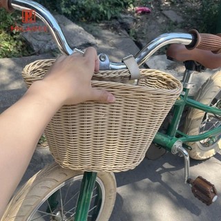Hilabee Giỏ xe đạp trẻ em Giỏ trước Đồ lặt vặt Hộp đựng có dây đeo có thể điều chỉnh Phụ kiện