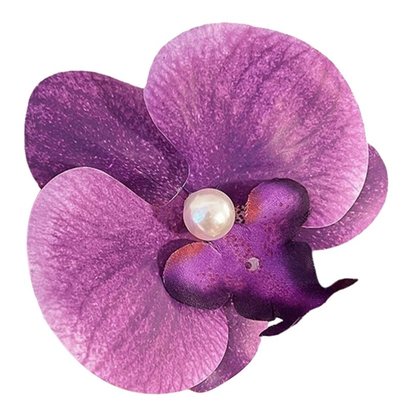 Coo Hàn Quốc Phalaenopsis Hoa Kẹp Tóc Lớn Hoa Ngọt Ngào Tóc Barrettes Cho Nữ Bé Gái Tiệc Cưới Headw