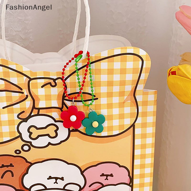 Fashionangel Móc Khóa Hoa Nhỏ Màu Móc Khóa Mặt Dây Chuyền Túi Màu Hồng Mặt Dây Chuyền Dành Cho Nữ Ins Phong Cách Hàn Quốc Dây Xích Hoạt Hình Móc Chìa Khóa TH