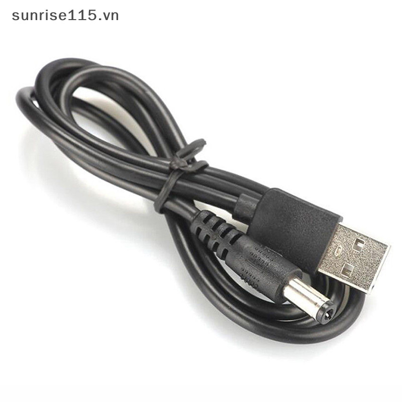 Cổng USB LMH đến 2.5 3.5 4.0 5.5mm 5V Hộp Jack Kết nối cáp nguồn màu đen.