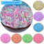 100 Chiếc Acrylic Kẹo Kem Màu Séc Thủy Tinh Lỗ Tròn Hạt DIY Trang Sức Làm Vòng Tay Vòng Cổ Handmade Needlework Phụ Kiện