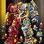 xếp hình Dựng Đồ Chơi Sắt Mecha Người Anh Hùng Các Hạt Nhỏ Giáo Dục Trẻ Em Bé Trai Khối Xây Dựng lắp ráp mô hình bộ