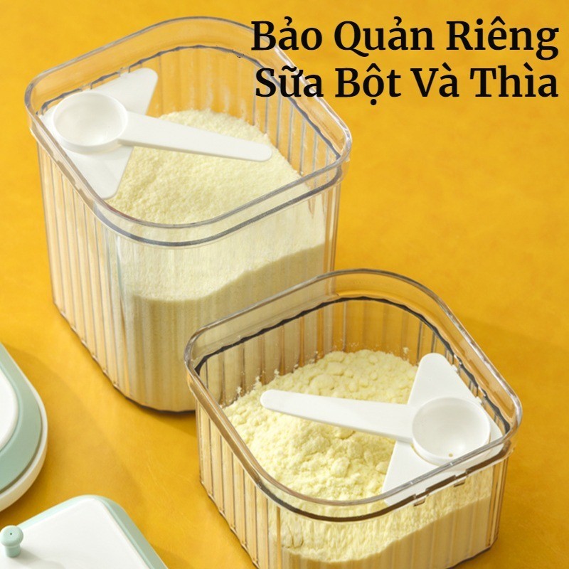 【2400ML】Hộp Đựng Sữa Bột Chống Ẩm，Hộp đựng ngũ cốc trong suốt，Bể chứa máy ép，Hộp đựng đai ốc hình chữ nhật