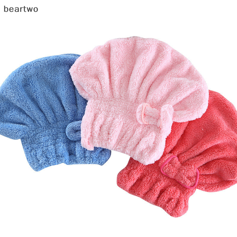 < Beartwo > Microfibre Nhanh Khô Tóc Tắm Spa Nơ Quấn Khăn Tắm Phụ Kiện Phòng Tắm Tắm Tắm Cho Nữ Tóc Đẹp
