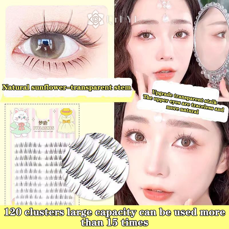 Qrhyk Hoa Hướng Dương Lông Mi Giả Mô Phỏng Tự Nhiên Truyện Tranh Mắt Giả Lông Mi Nối Dài Tự Làm Trang Điểm Cá Nhân Phân Đoạn Mắt Mới