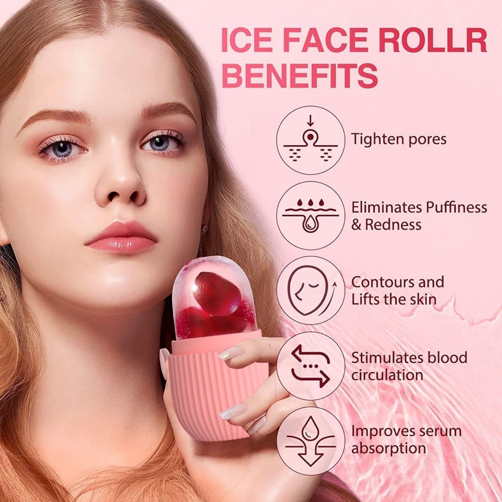 1 Con Lăn Đá Silicon Cho Mặt - Da Massage - Con Lăn Massage Làm Đẹp Cho Mắt, Cổ, nếp nhăn hiệu quả với bóng đá massage mặt cao cấp!