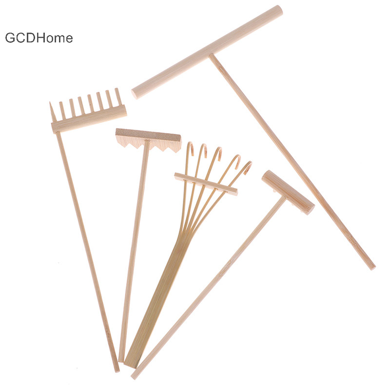 Gcdhome 1 / 5 Chiếc Mồi Tre Cho Zen Garden Cát Để Bàn Thiền Phong Thủy Trang Trí HOT