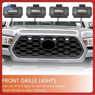 [Cornellsidney.vn] 4 Đèn LED Lưới Tản Nhiệt Trước Cho Xe Toyota Tacoma Raptor TRD Off Road Sport 2020 2021 Đèn Nướng Ngoài