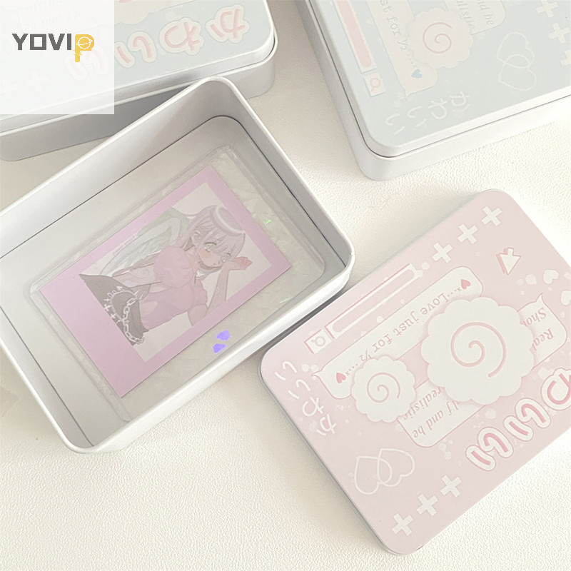 Yovip Tinplate Hộp Bảo Quản Hoạt Hình Photocards Thẻ Nhỏ Thiếc Hộp Bảo Quản Lon Đồng Xu Bông Tai Nghe Hộp Đựng Trang Sức Thu Thập Hộp VN