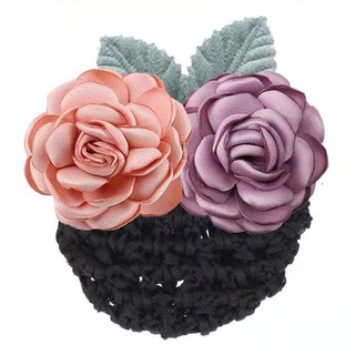 Vỏ bọc tóc hoa SMILE, Phụ kiện tóc hoa Snood Hairnet Hair, Mũ đội đầu tóc có thể tháo rời Barrette với cho nhân viên khách sạn ngân hàng