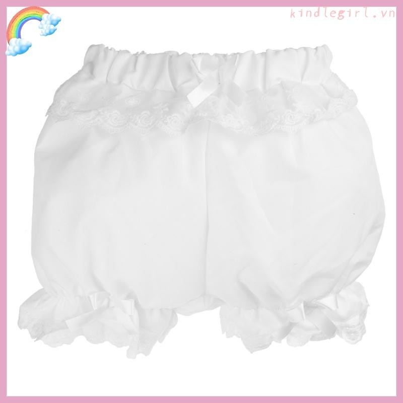 Vua Nữ Trắng Xù Ren Bloomer Dễ Thương Nơ Bí Ngô Quần Frilly An Toàn Quần Short