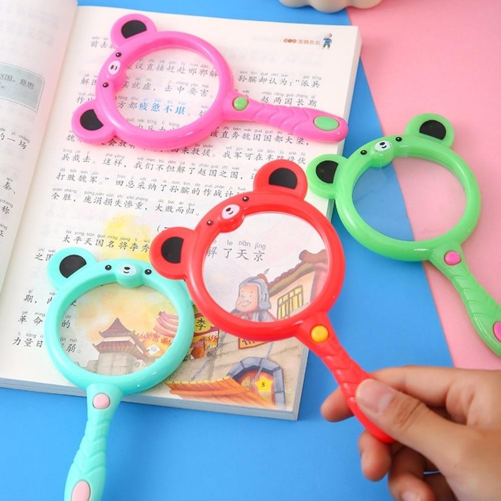 Kính lúp cầm tay HOBBYIN, Quà tặng Ống kính kính đọc sách PP, Khám phá ngoài trời Đồ chơi giáo dục hoạt hình dễ thương