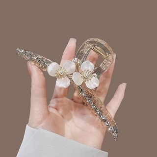 Mauropoli [Sẵn Sàng] Kẹp Tóc Hoa Mộc Lan Cao Cấp Phong Cách Mới Nữ Đầu Lưng Tinh Tế Kẹp Cá Mập Lớn Sang Trọng Tóc