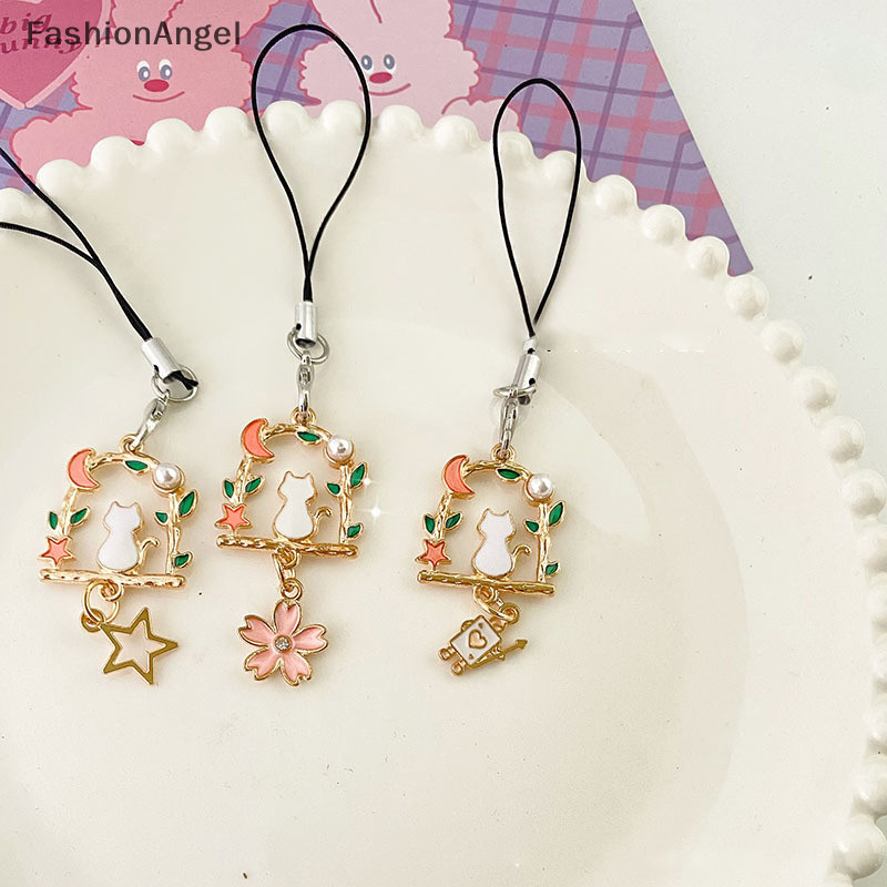 FashionAngel Hoa Dễ Thương Dây Điện Thoại Móc Khóa Mặt Dây Chuyền Vỏ Điện Thoại Dây Đeo Nữ Cô Gái Điện Thoại Trang Sức Chống Mất Dây Móc Khóa TH