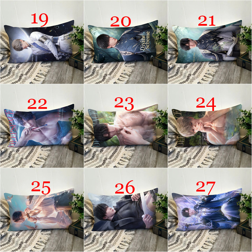Vỏ gối hình chữ nhật Love and Deepspace Rafayel, Xavier và Zayne Vỏ đệm Polyester in một mặt Trang trí nội thất Món quà tốt nhất (Không có lõi)