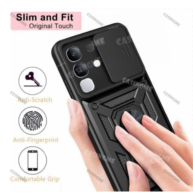 Dành Cho Vivo Y29 4G 2025 Vỏ Giáp Chống Sốc Cho Vivo Y29 4G VivoY29 Y29 Y39 29Y Y 39 29 Giá Đỡ Vòng Từ Tính Ô Tô Đẩy Kéo Camera Bảo Vệ Vỏ Điện Thoại Vỏ Camera Ốp Lưng