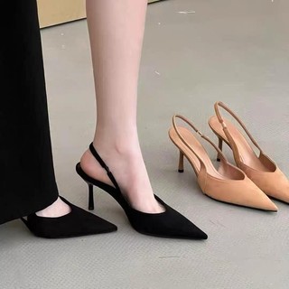 Giày cao gót mũi nhọn 35-41 cho phụ nữ, một dây đeo, kích thước lớn