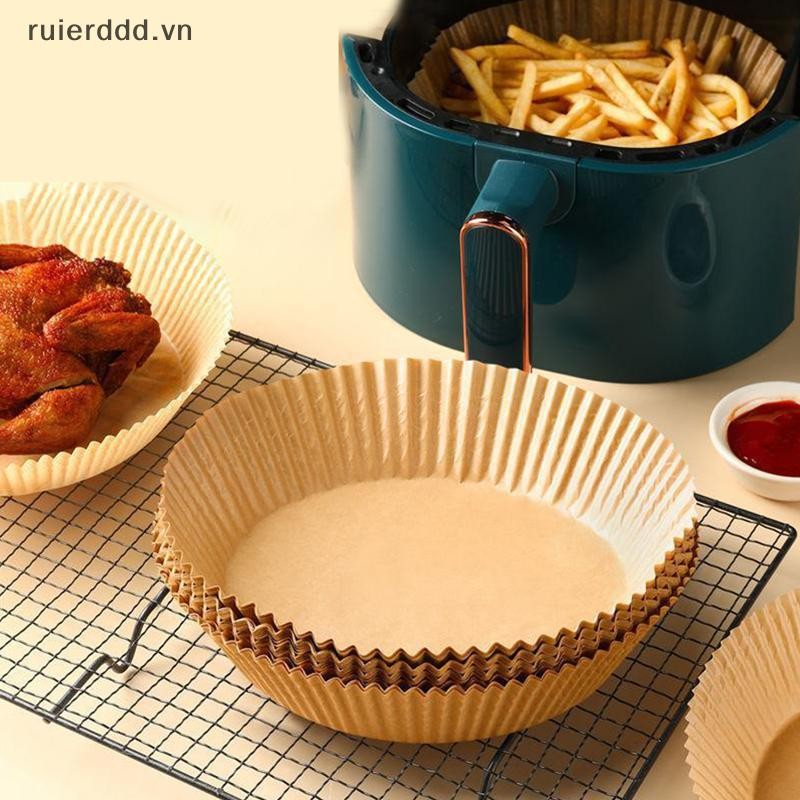 # Ruierdd # 25 / 50 Chiếc Nồi Chiên Không Khí Dùng Một Lần Giấy Lót Giỏ Chống Dính Dầu Parchment Tròn Airfryer Baking Paper Phụ Kiện Nhà Bếp.