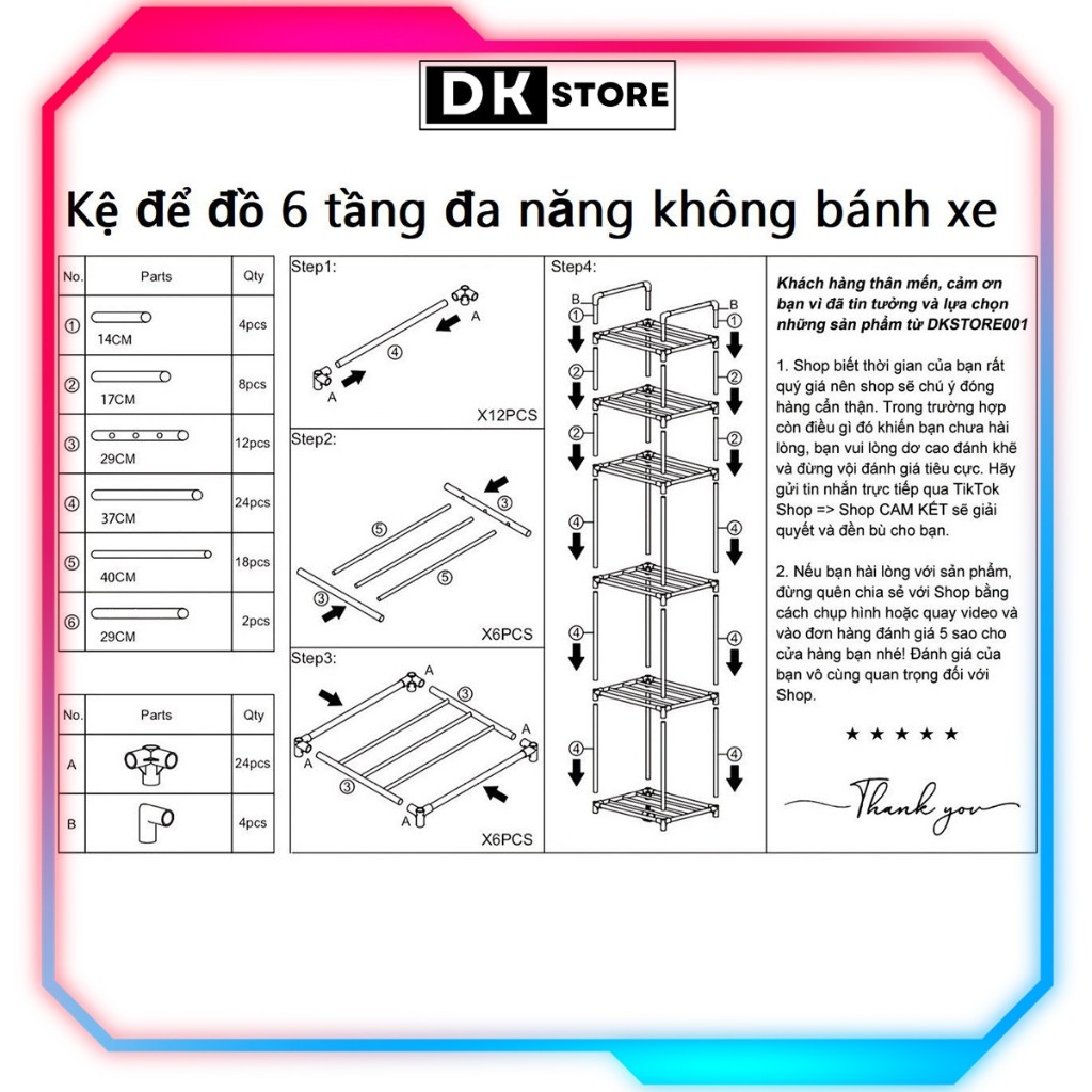 Kệ Nhà Bếp 5 Tầng Kệ Phòng Khách Đa Năng DKSTORE Khung Thép Carbon Phun Sơn Tĩnh Điện Hàng Loại 1