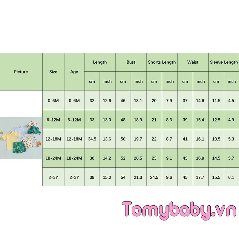 Bộ đồ bơi 3 mảnh cho bé trai mới biết đi Áo ngắn tay + Quần bơi in hình rùa + Bộ đồ tắm có mũ bơi