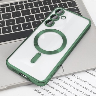 Dành Cho A55 A25 A26 Ốp Lưng Mạ Từ Tính Trong Suốt Dành Cho Samsung Galaxy A55 A25 A15 A16 A06 A36 A35 A05 A05S Ốp Lưng