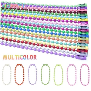Hobbyin 50 / 100 CÁI Bóng Hạt Dây Xích, DIY 10cm Móc Chìa Khóa, Búp Bê Kim Loại Handmade Nhãn Tay Thẻ Kết Nối Chìa Khóa